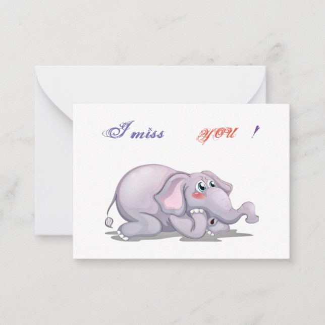 Jag saknar dig anteckningskort (Framsida)