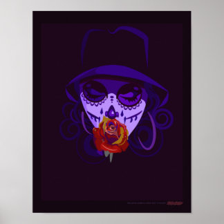 Jag saknar dig Dam med Ro Day of the dead Poster