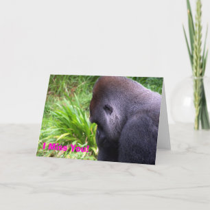 Jag saknar dig! Gorilla Card Kort