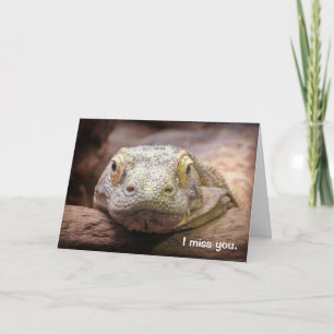 Jag saknar dig... Komodo Dragon Reptile. Kort