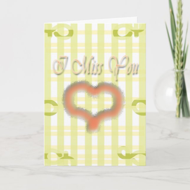 Jag saknar dig. kort (Framsida)