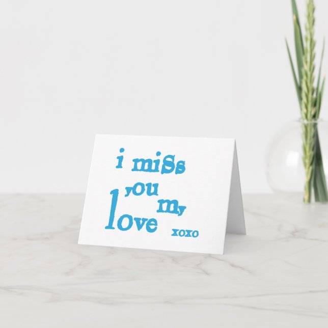 Jag saknar dig min Kärlek Kort (Framsida)