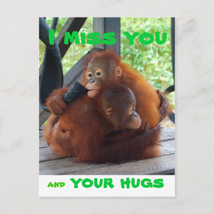 Jag saknar dig och dina Hugs Vykort