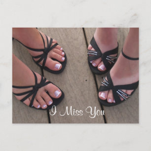 Jag saknar dig Shoes-vykort Vykort