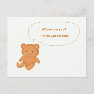 Jag saknar dig vykort