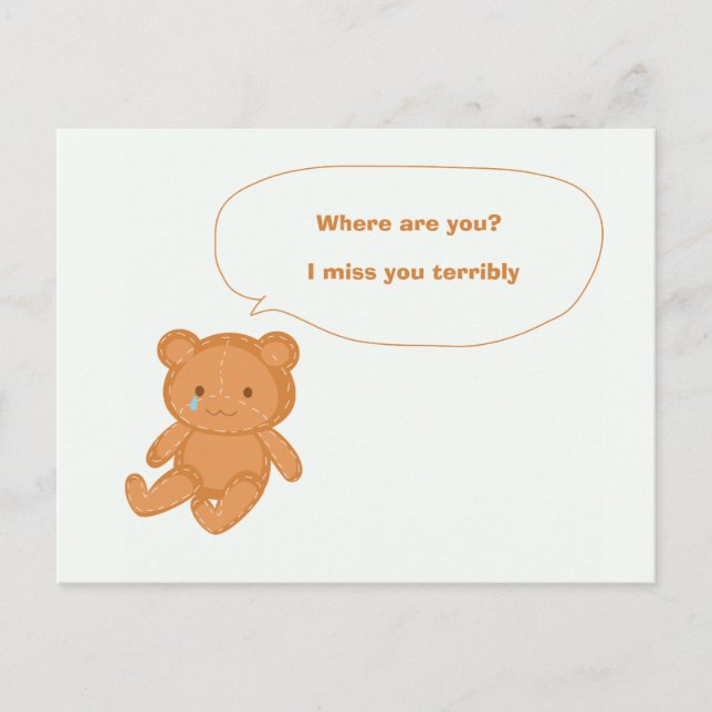 Jag saknar dig vykort (Framsida)