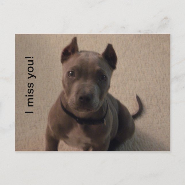 Jag saknar dig! vykort (Framsida)