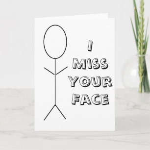 Jag saknar ditt Ansikte-kort Kort