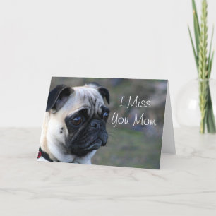 Jag saknar hälsningskort för mamma pug kort