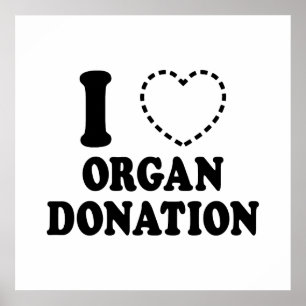 Jag {Saknar hjärta} Organ donator Poster