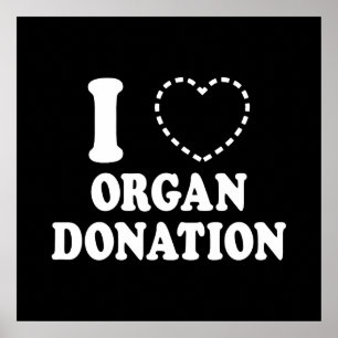 Jag {Saknar hjärta} Organ donator Poster