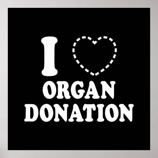 Jag {Saknar hjärta} Organ donator Poster (Framsidan)
