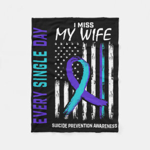 Jag saknar min fru Suicide Awareness Prevention Am Fleecefilt