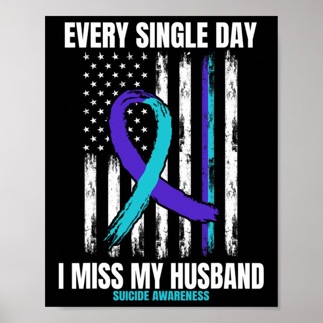 Jag saknar min Make Suicide Awareness Shirt Preven Poster (Framsidan)