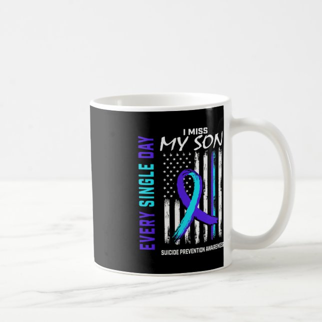 Jag saknar min son Suicide Prevention Awareness Am Kaffemugg (Höger)
