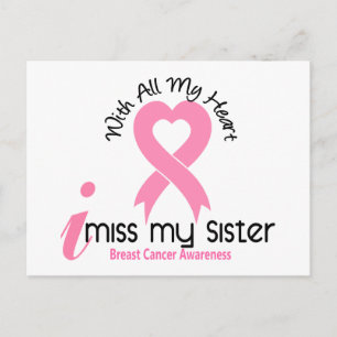 Jag saknar min syster Breast Cancer Vykort