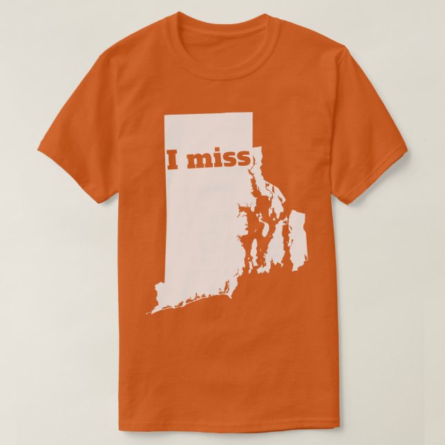 Jag saknar mitt hemland Rhode island T Shirt (Design framsida)