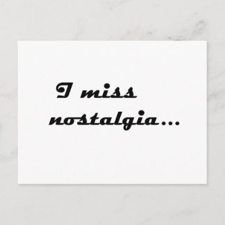 Jag saknar nostalgia vykort