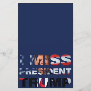 Jag saknar president Trump Papprare Lakan
