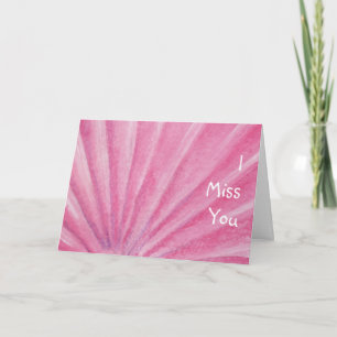 Jag saknar Rosa Seashell Anpassningsbar Text Kort