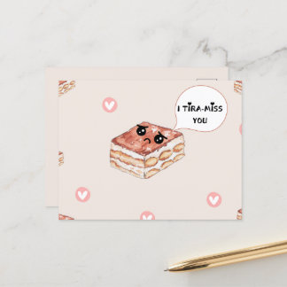 Jag saknar (TIRA-MISS) ditt hälsningskort Meddelande Vykort