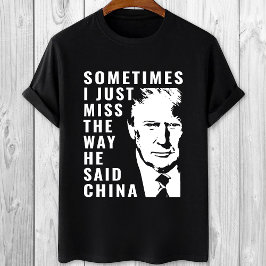 Jag saknar Trump 2024 Pro-trumpanti-Biden T Shirt