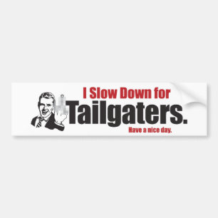 Jag saktar besegrar för tailgaters bildekal