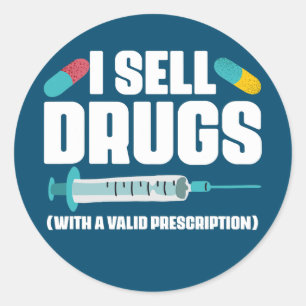 Jag säljer läkemedel med en giltig receptbelagd fa runt klistermärke