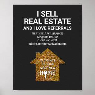 Jag säljer realtor för realtor för realtor i Gods Poster