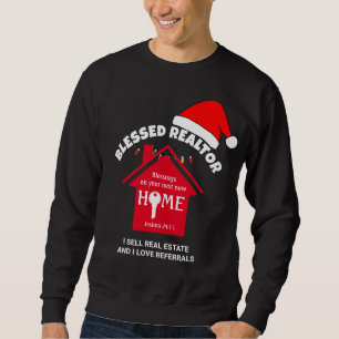 JAG SÄLL REAL GODS Christian Realtor jul Lång Ärmad Tröja