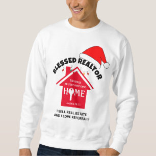 JAG SÄLL REAL GODS Christian Realtor jul Lång Ärmad Tröja