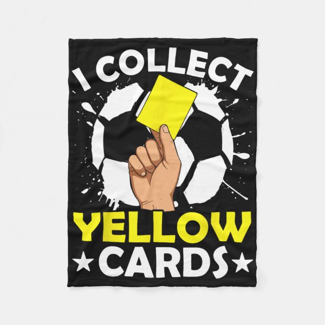 Jag samlar gula kort fotboll  fleecefilt (Framsidan)