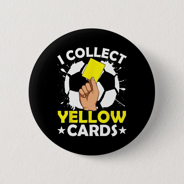 Jag samlar gula kort fotboll knapp (Framsida)