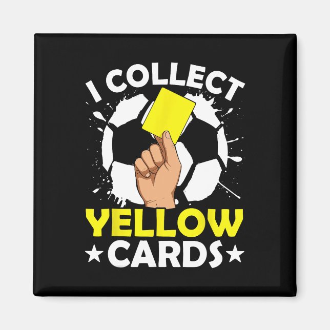 Jag samlar gula kort fotboll  magnet (Framsidan)