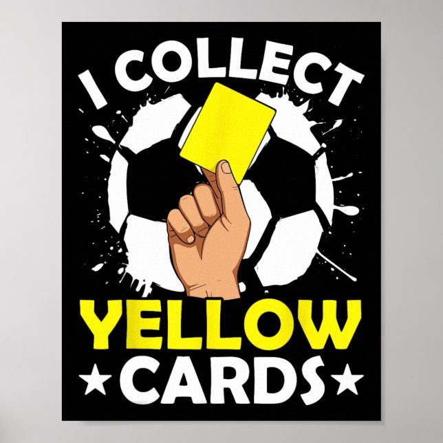 Jag samlar gula kort fotboll  poster (Framsidan)