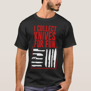 Jag samlar in Knivar för Roligt T Shirt