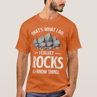Jag samlar stenar jag vet ingenting Sten samlare G T Shirt