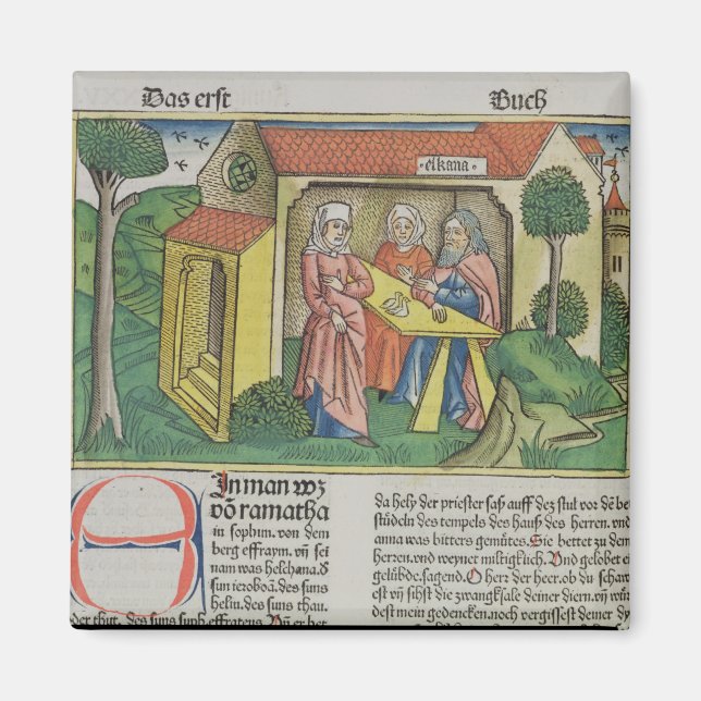 Jag Samuel 1:8 Elkanah komforts Hannah från "Nu" Magnet (Framsidan)