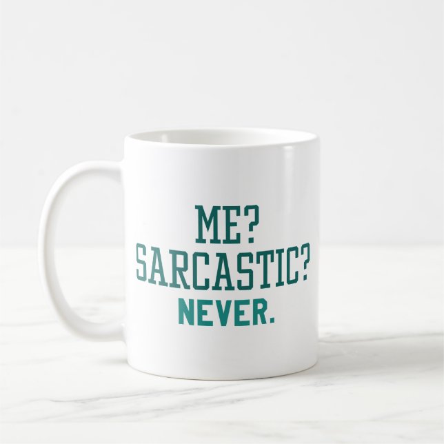 Jag Sarcastic Aldrig Kaffemugg (Vänster)