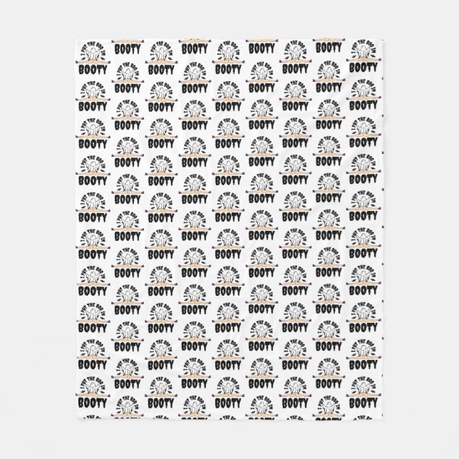 Jag satte Boo i Bootyn Funny Halloween Ghost-kvinn Fleecefilt (Framsidan)