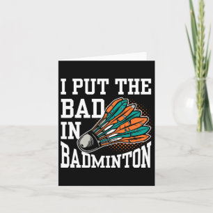 Jag satte den dåliga i Badminton Player Team Match Kort