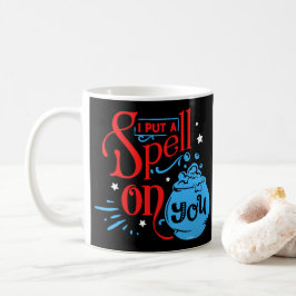 JAG SATTE EN SPELL PÅ DIG, Lustigt, halloween häxc Kaffemugg
