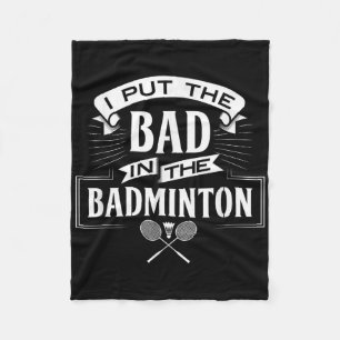 Jag satte fel i badminton-spelarknappar fleecefilt