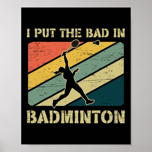 Jag satte in Badminton Team Badminton Poster (Framsidan)