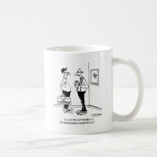 Jag satte kombinationen i kassaskåpet kaffemugg