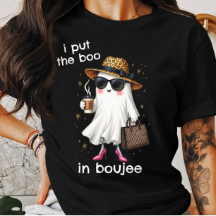 Jag Sätter Boo i Boujee Ghost Coquette Halloween T Shirt