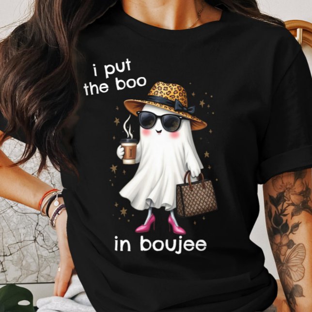 Jag Sätter Boo i Boujee Ghost Coquette Halloween T Shirt (Skapare uppladdad)