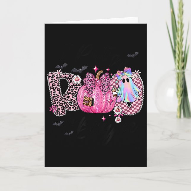 Jag Sätter Boo I Boujee Rolig Leopard Boujie Spöke Kort (Framsida)