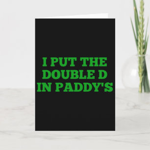 Jag Sätter Double D I Paddys Roliga Irländska Patr Kort