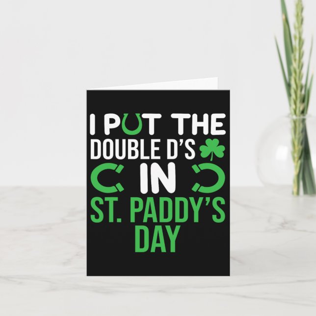 Jag Sätter Double D's På St. Patricks Dag Roligt I Kort (Framsida)